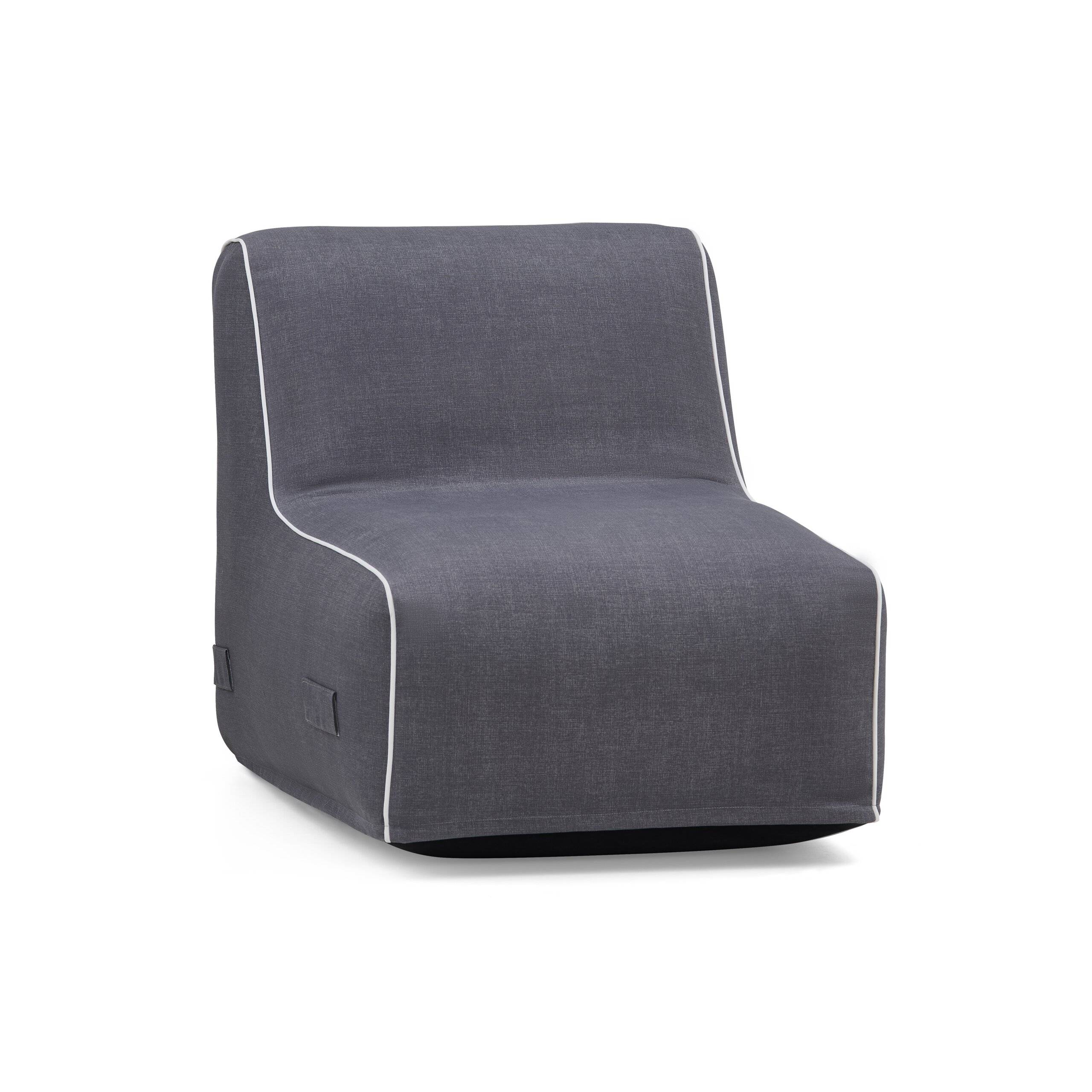 Luftsessel Sitzsack Sitzolo Air inkl. Fußpumpe grau hjh LIVING-0