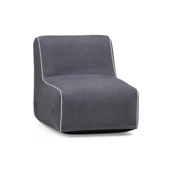 Luftsessel Sitzsack Sitzolo Air inkl. Fußpumpe grau hjh LIVING