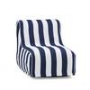 Luftsessel Sitzsack Sitzolo Air inkl. Fußpumpe blau weiß hjh LIVING