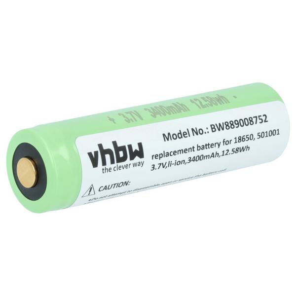vhbw Akku kompatibel mit Ledlenser P6R Core QC Edition 2021 | P6R Core Edition 2020 Taschenlampe Kopflampe (3400 mAh, 3