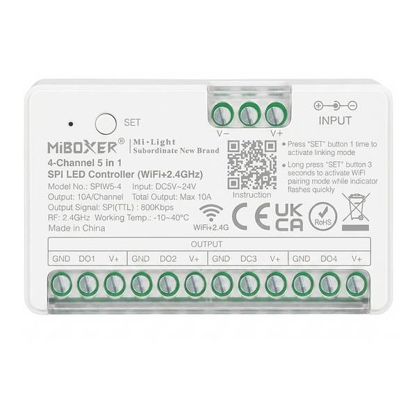 Pixel LED Controller SPI-Serie 5 in 1 SPI 2.4GHz+Wifi 4 Kanäle