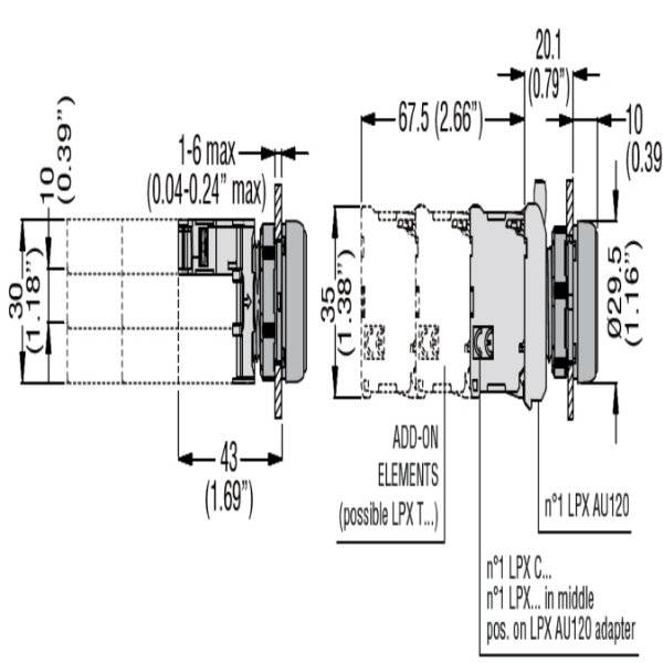 LPXC10A Lovato Kontaktelement Platinum Serie voreilender Schließer-1