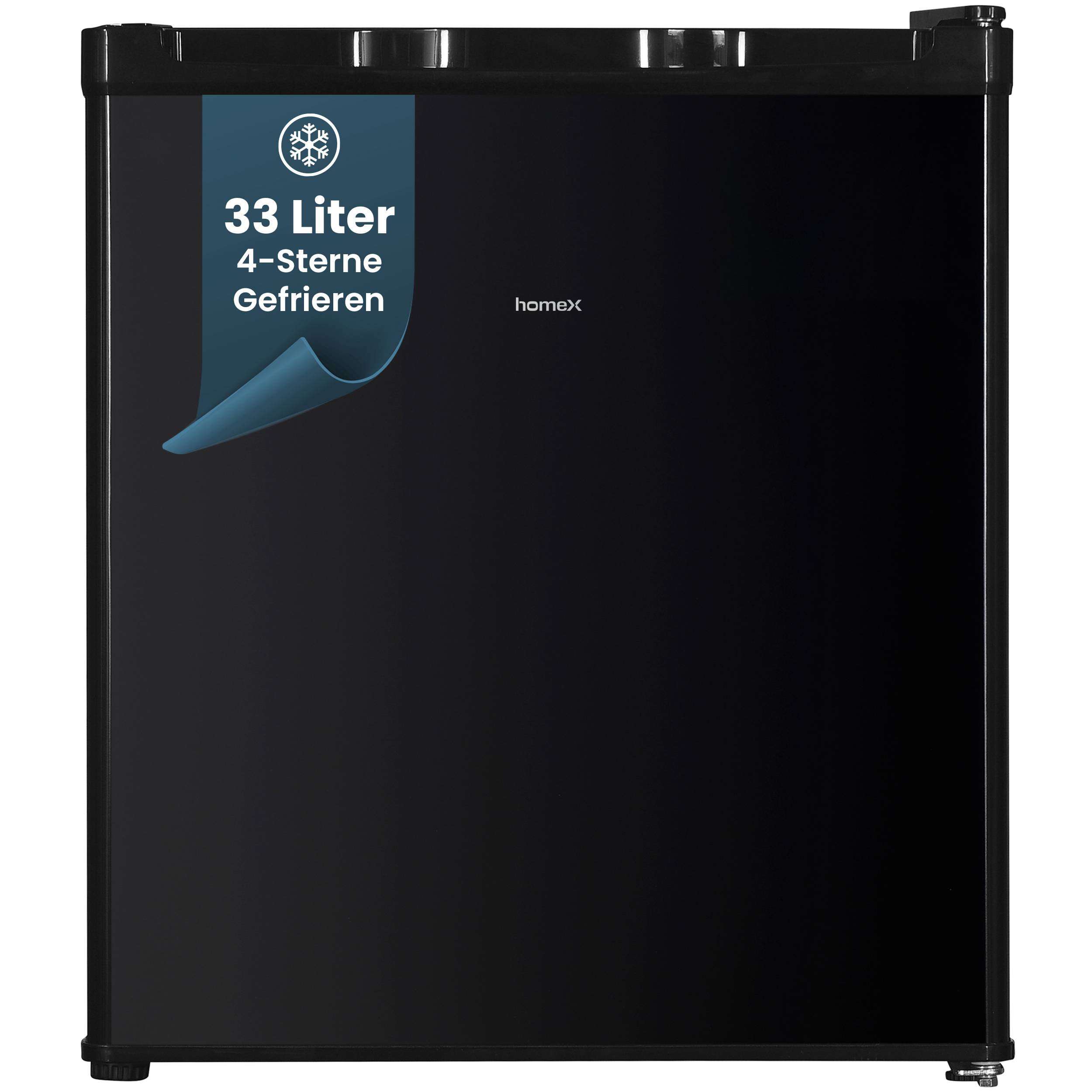 homeX FM1015-B Mini Gefrierschrank, Gefriertruhe klein - 33L Nutzinhalt, 4-Sterne Gefrierbox, Freezer, Tiefkühlschrank-0