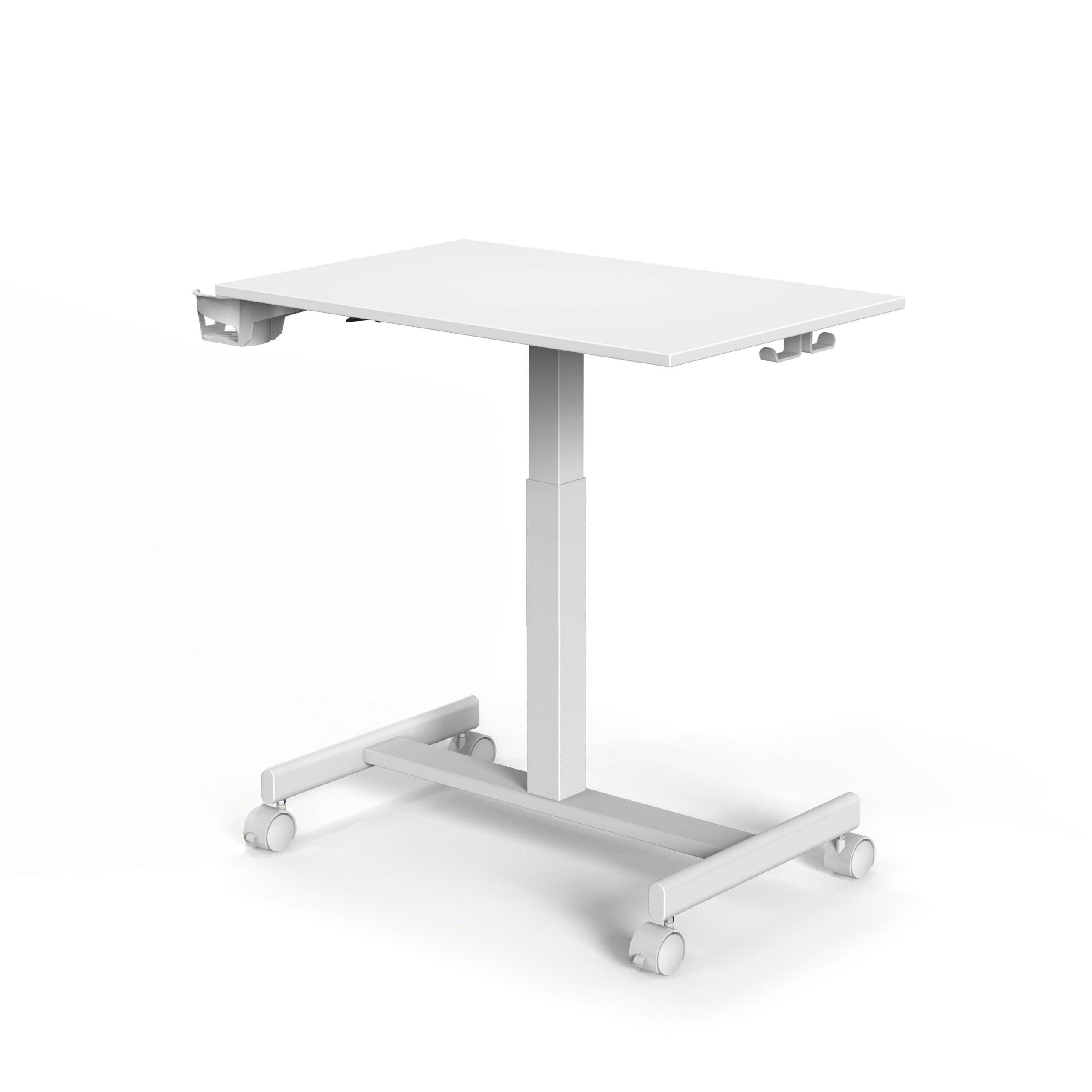 Sitz-/Stehtisch Stand K 71-108 cm inkl. Getränkehalter weiß hjh OFFICE-1