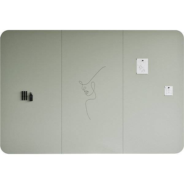 Design-XXL-Whiteboard VisuWall Curve Stahlblech emailliert BxH 4900 x 1980 mm grün. Smit Visual Supplies BV-1