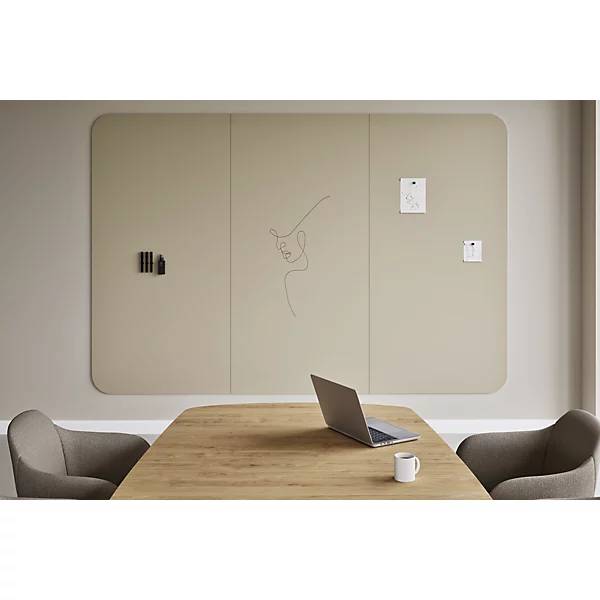 Design-XXL-Whiteboard VisuWall Curve Stahlblech emailliert BxH 4900 x 1980 mm braun. Smit Visual Supplies BV-4