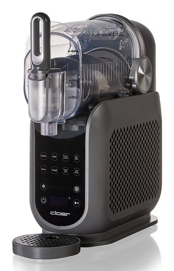Cloer 9960, Gefrorene Getränkemaschine, Grau, Schwarz, Transparent, Kunststoff, 2,5 l, 200 W, 160 mm