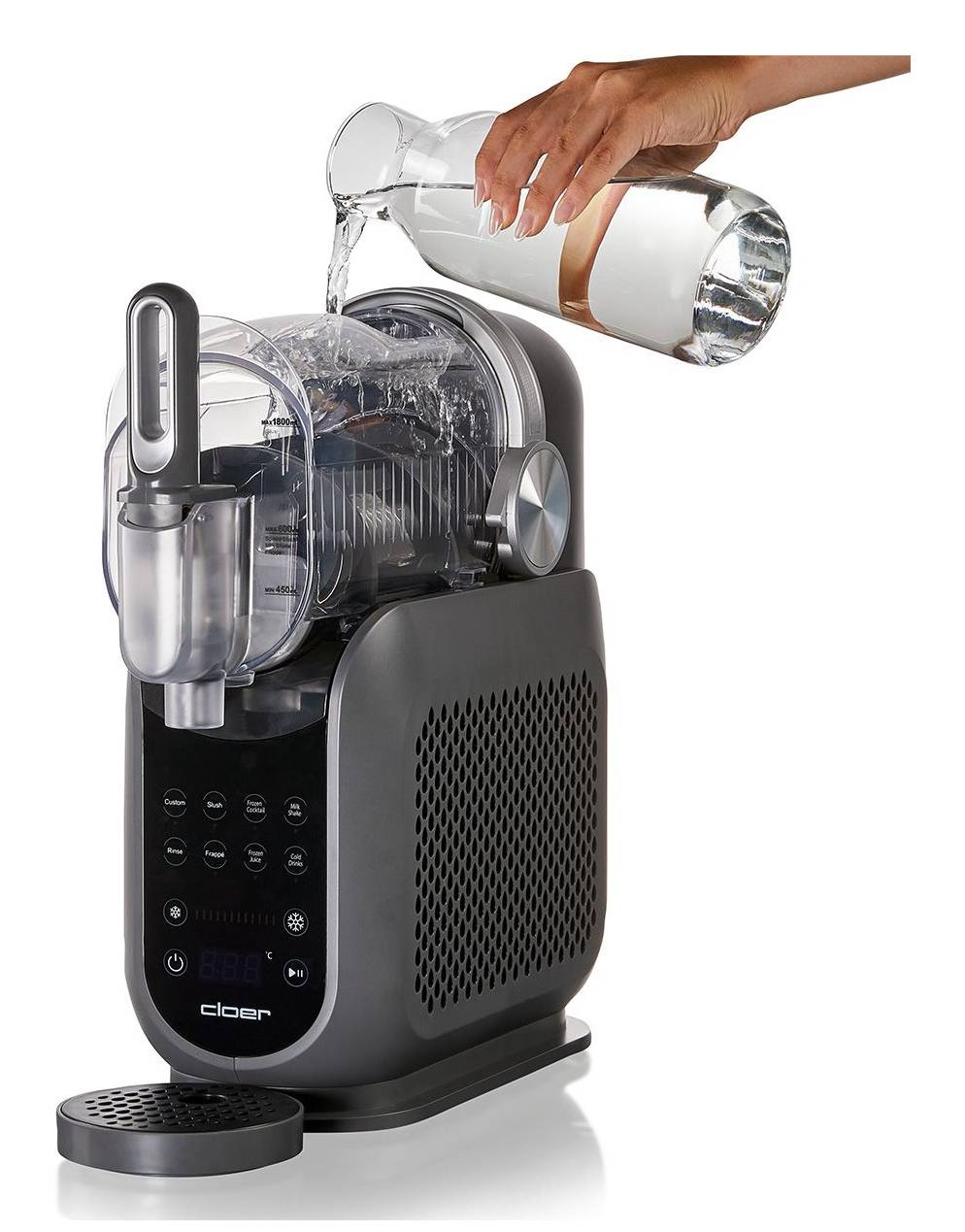 Cloer 9960, Gefrorene Getränkemaschine, Grau, Schwarz, Transparent, Kunststoff, 2,5 l, 200 W, 160 mm-1