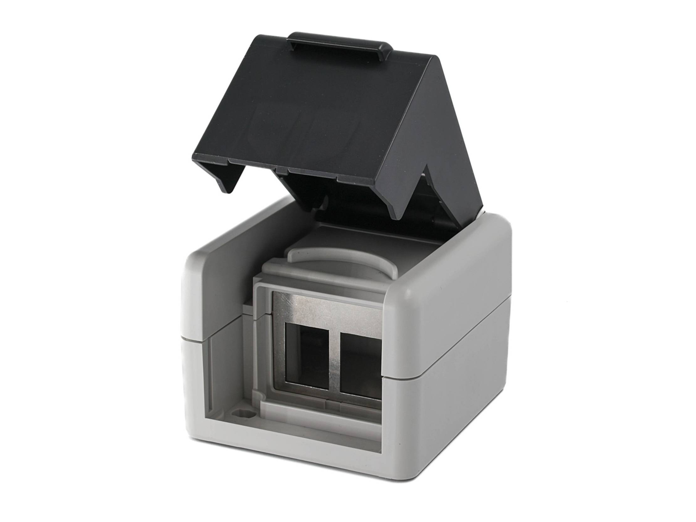 Equip Aufputzdose 2-Port Keystone ungeschirmt outdoor grau Multimedia-Technik Aufputzdosen-2