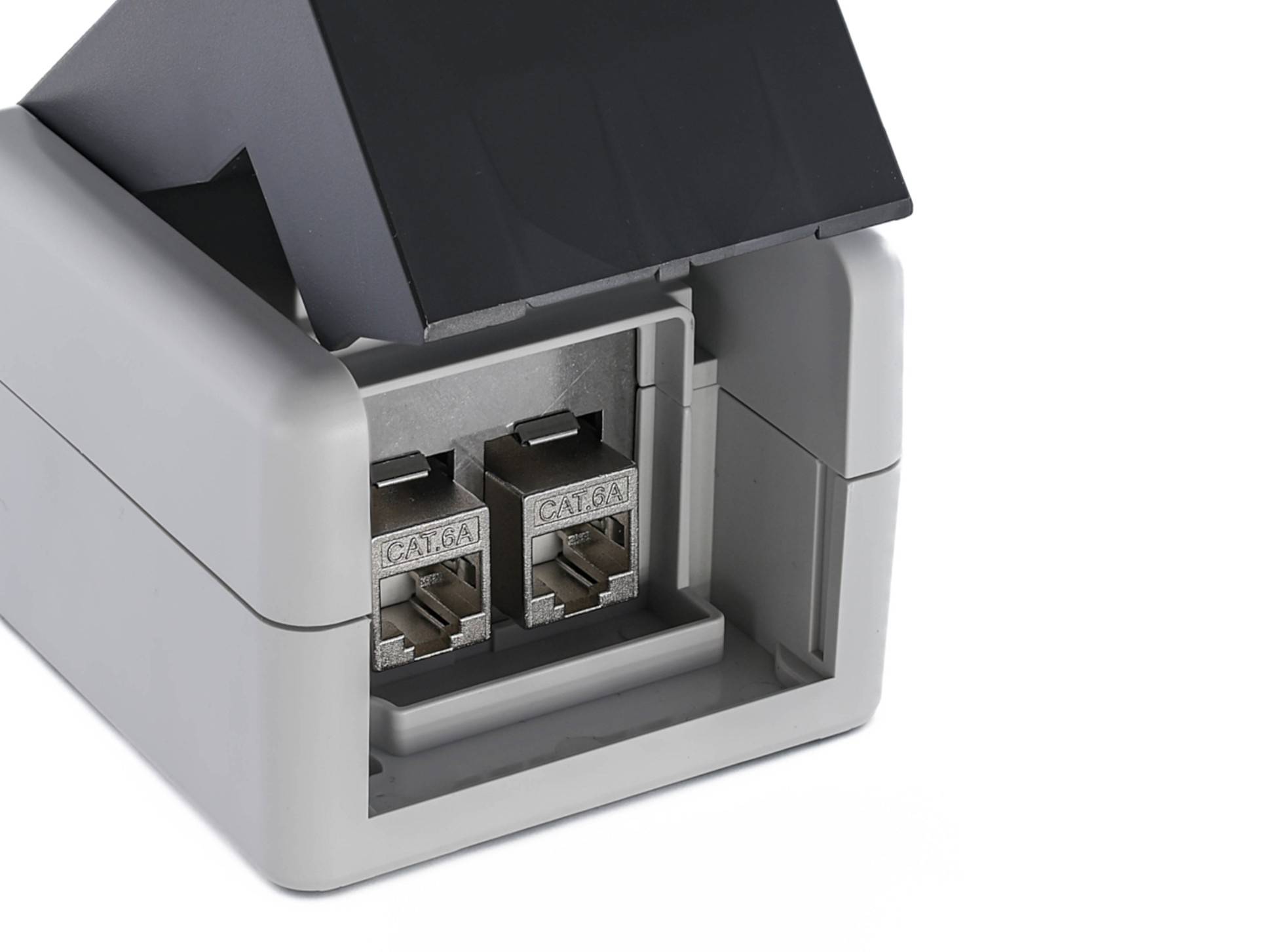 Equip Aufputzdose 2-Port Keystone ungeschirmt outdoor grau Multimedia-Technik Aufputzdosen-4