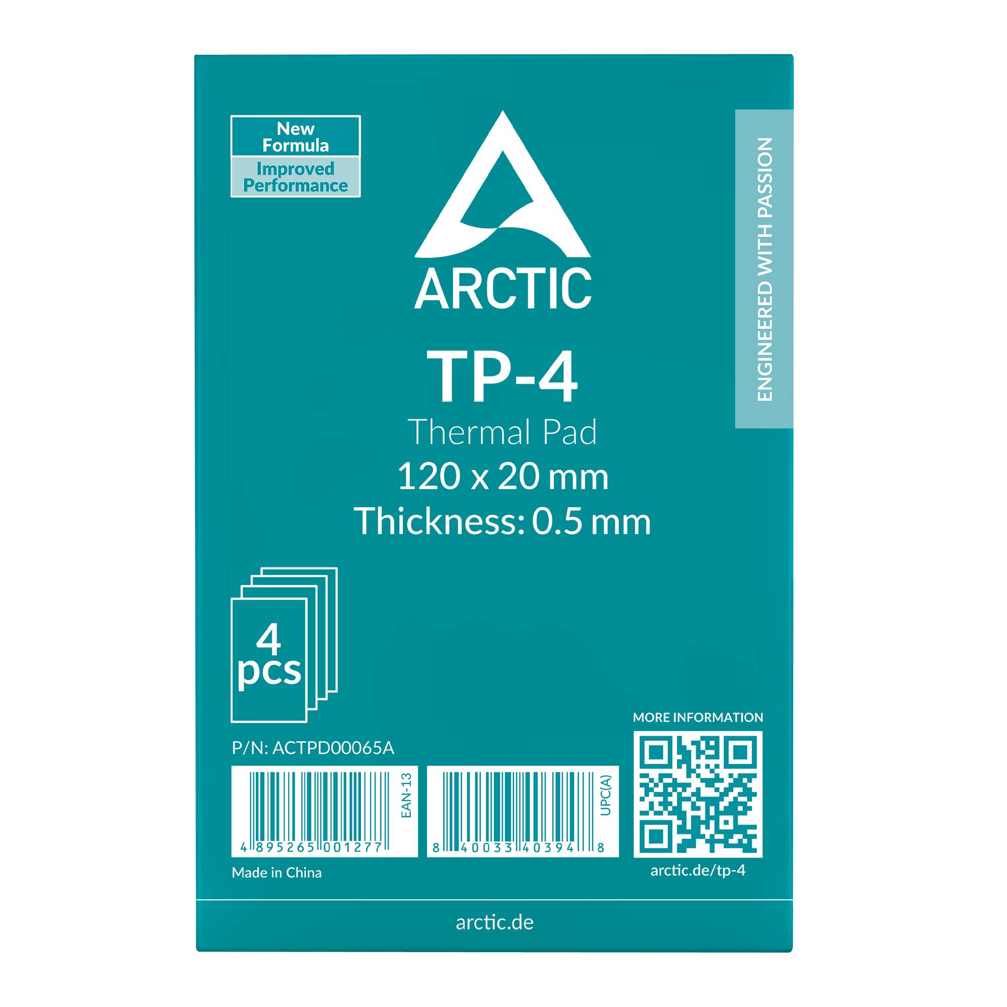 ARCTIC Thermal Pad TP-4 120*20mm (0,5mm) 4erPack Multimedia-Technik Wärmeleitpaste-2
