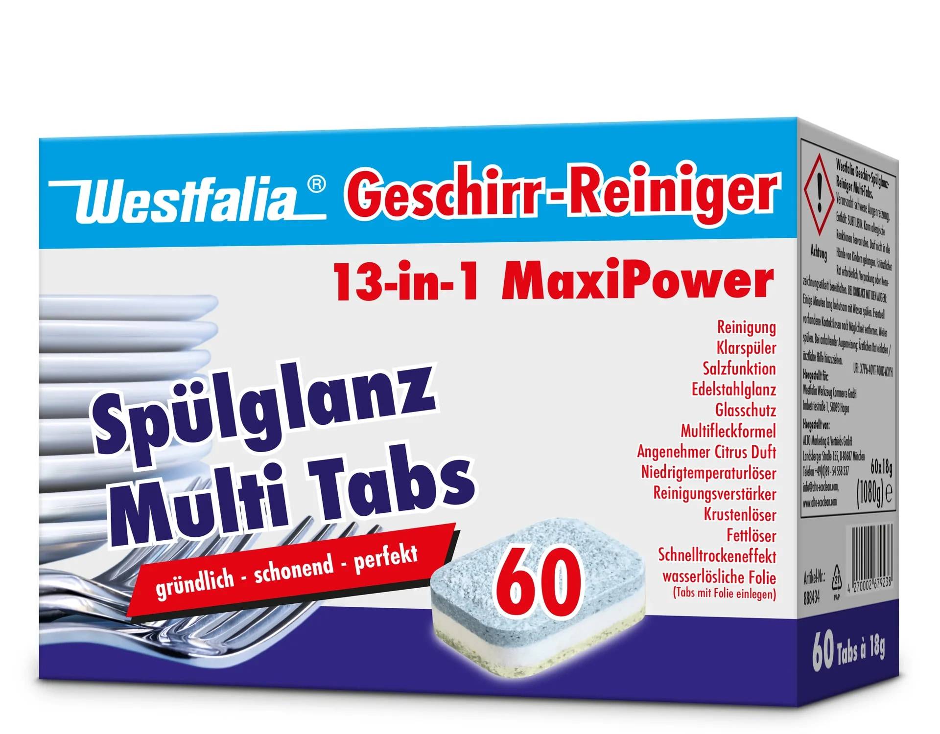 13 in 1 Multifunktions- Geschirrspültabs, 60 Stück-0