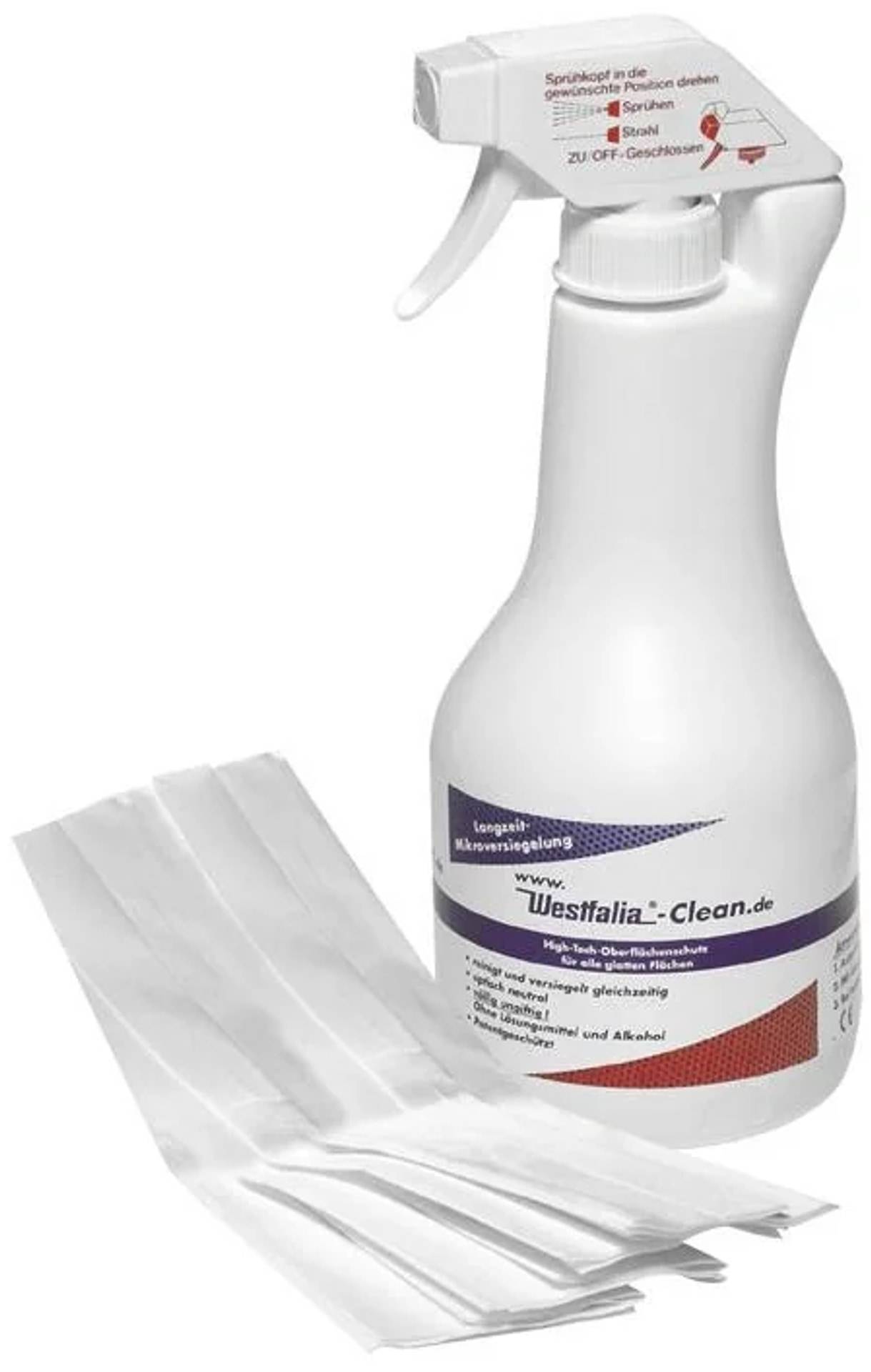 Fensterreiniger Clean,500 ml mit Vliestuch-0