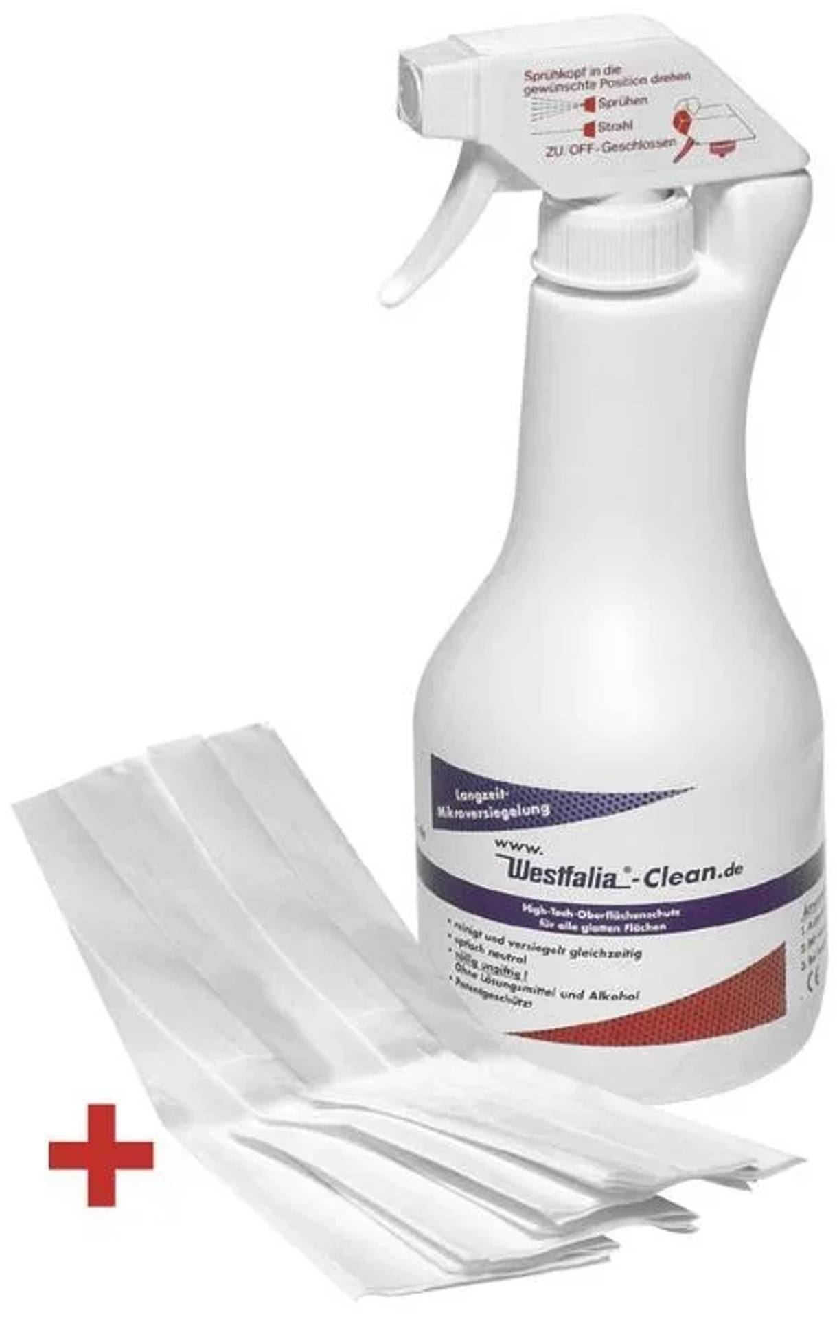 Fensterreiniger Clean,500 ml mit Vliestuch-1