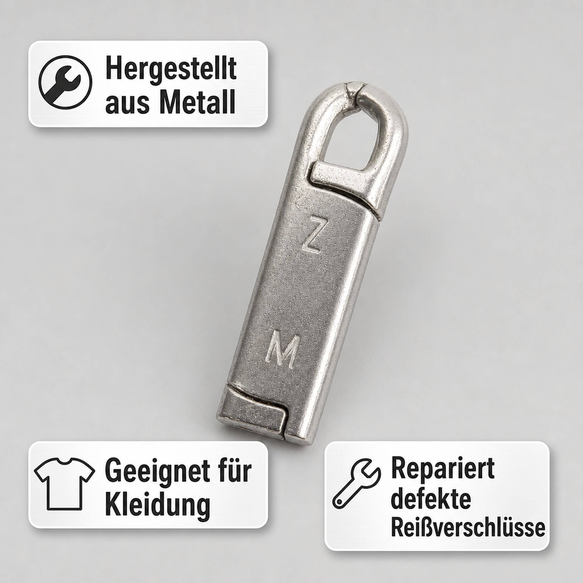 Reißverschluss-Reparatur-Haken, Silberfarben, 6er-Set-4