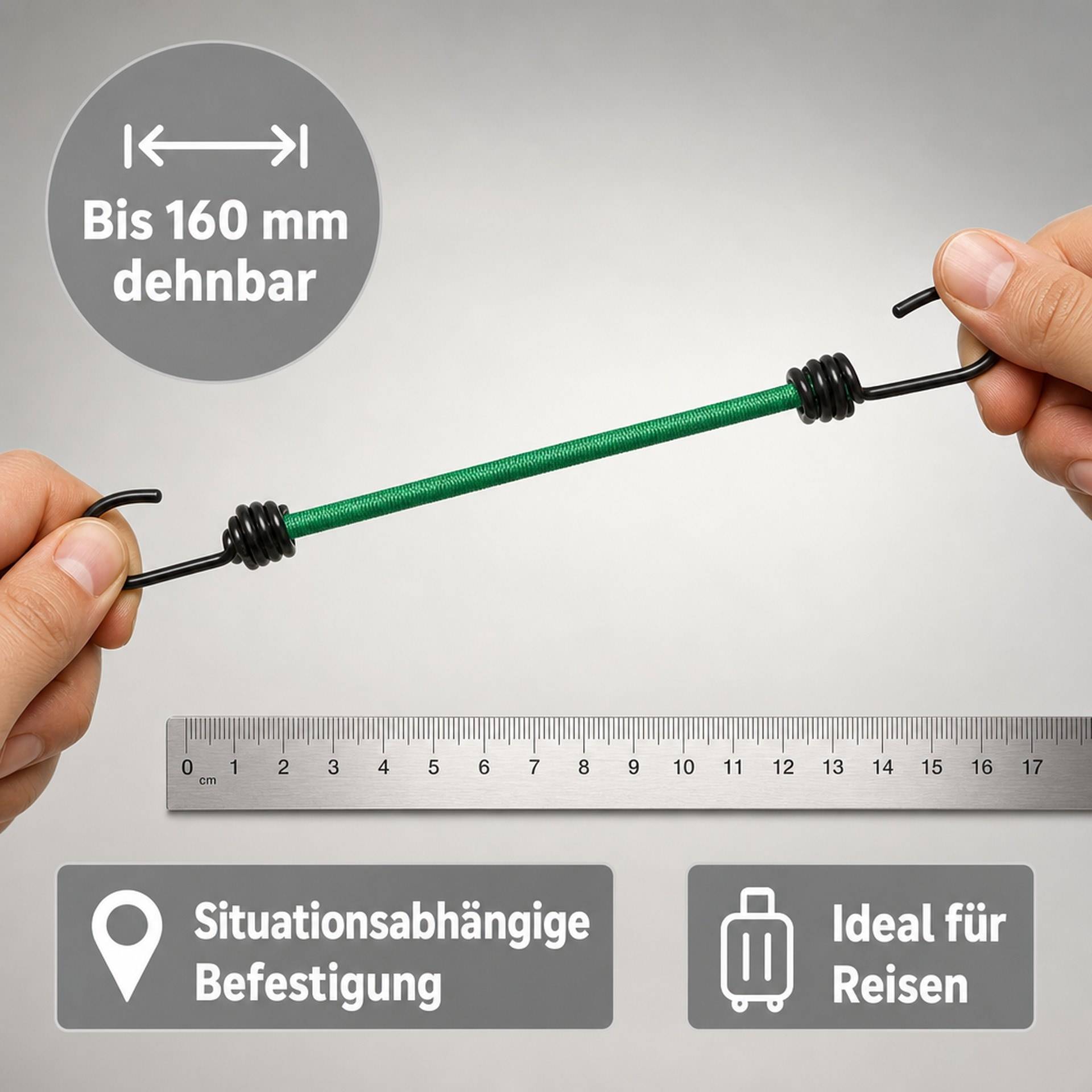 Gummispanner für Ladenetze, Planen u. zur Gepäcksicherung, 6 Stück-3