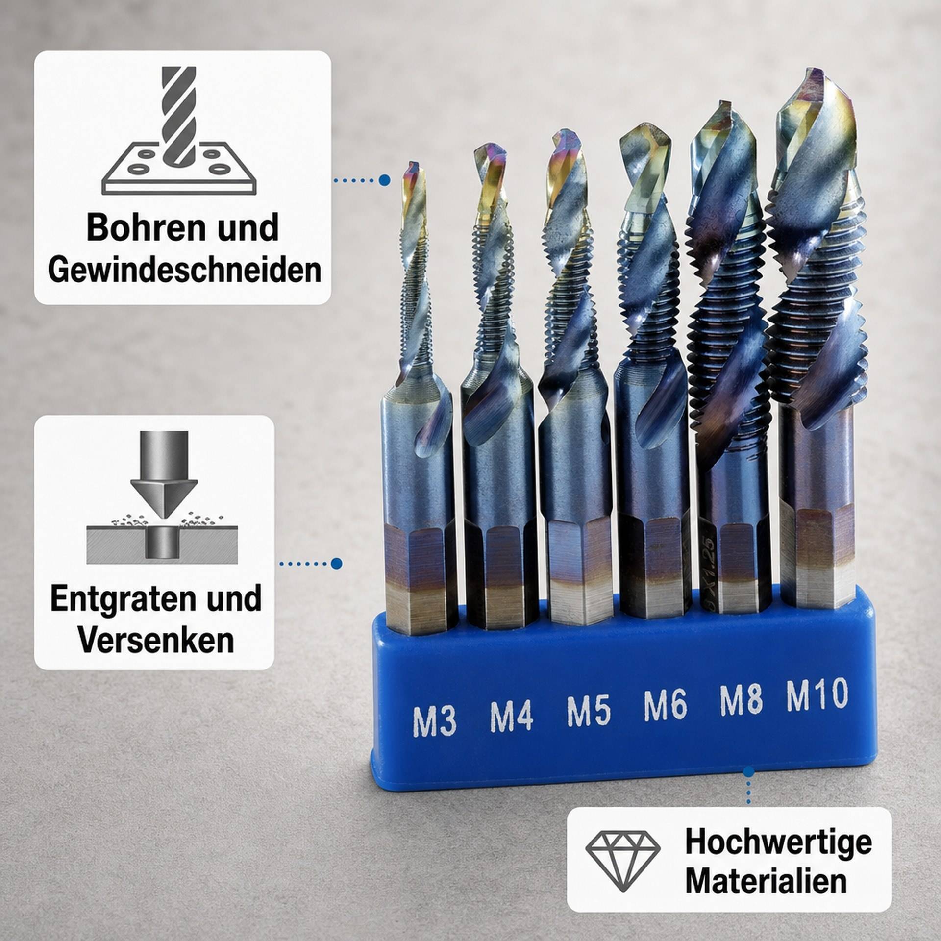 Gewindebohrer-Satz 6-teilig M3 - M10-4