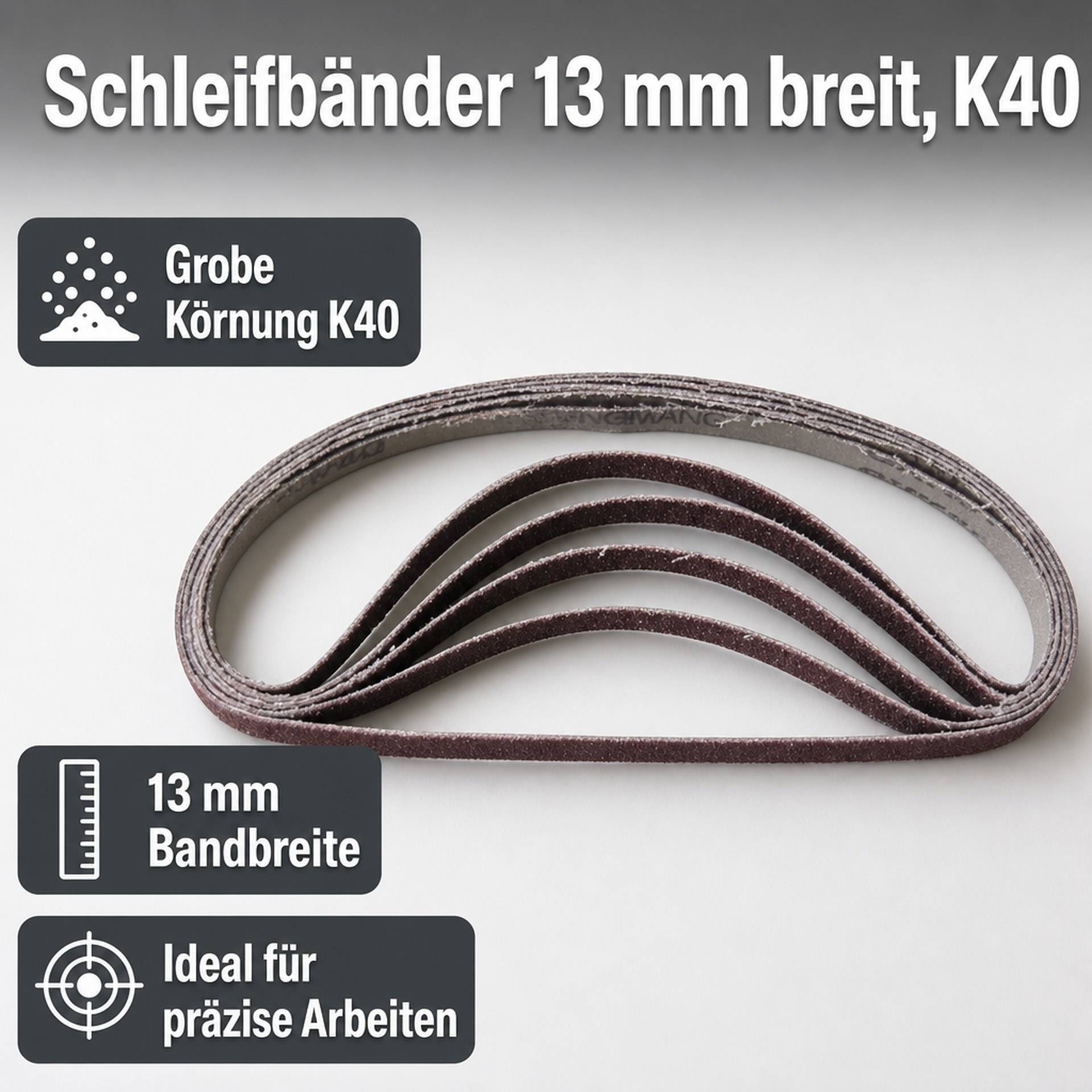 Westfalia Schleifbänder 13 mm breit, K40-3