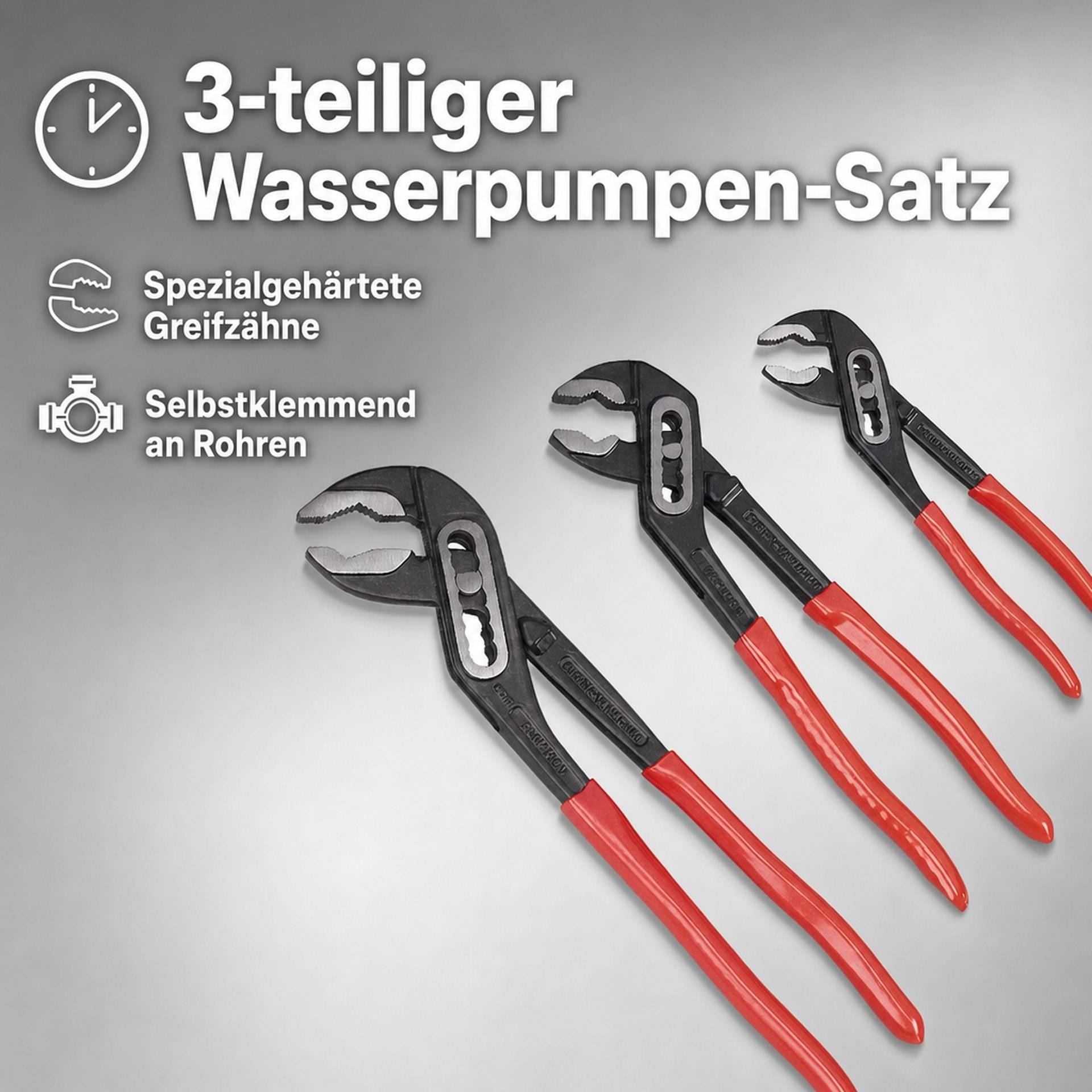 Wasserpumpenzangen Satz Cr-V 3-teilig-3