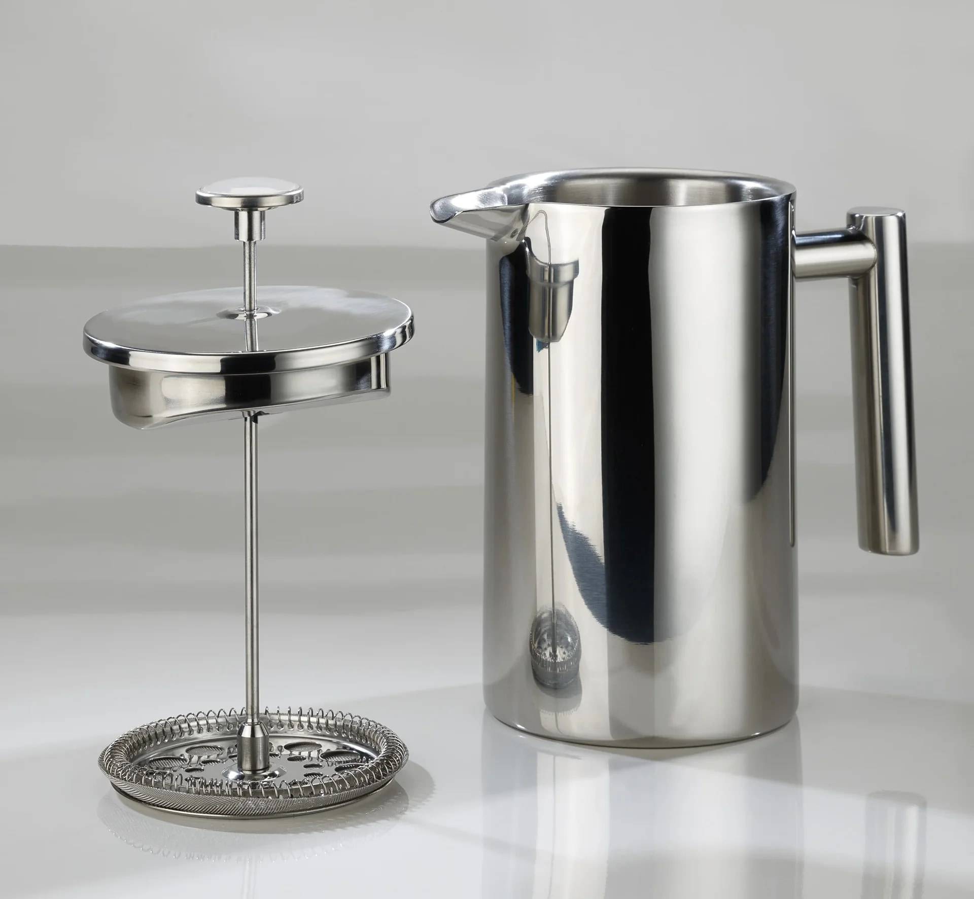 Thermo Kaffeezubereiter French Press, Edelstahl-2
