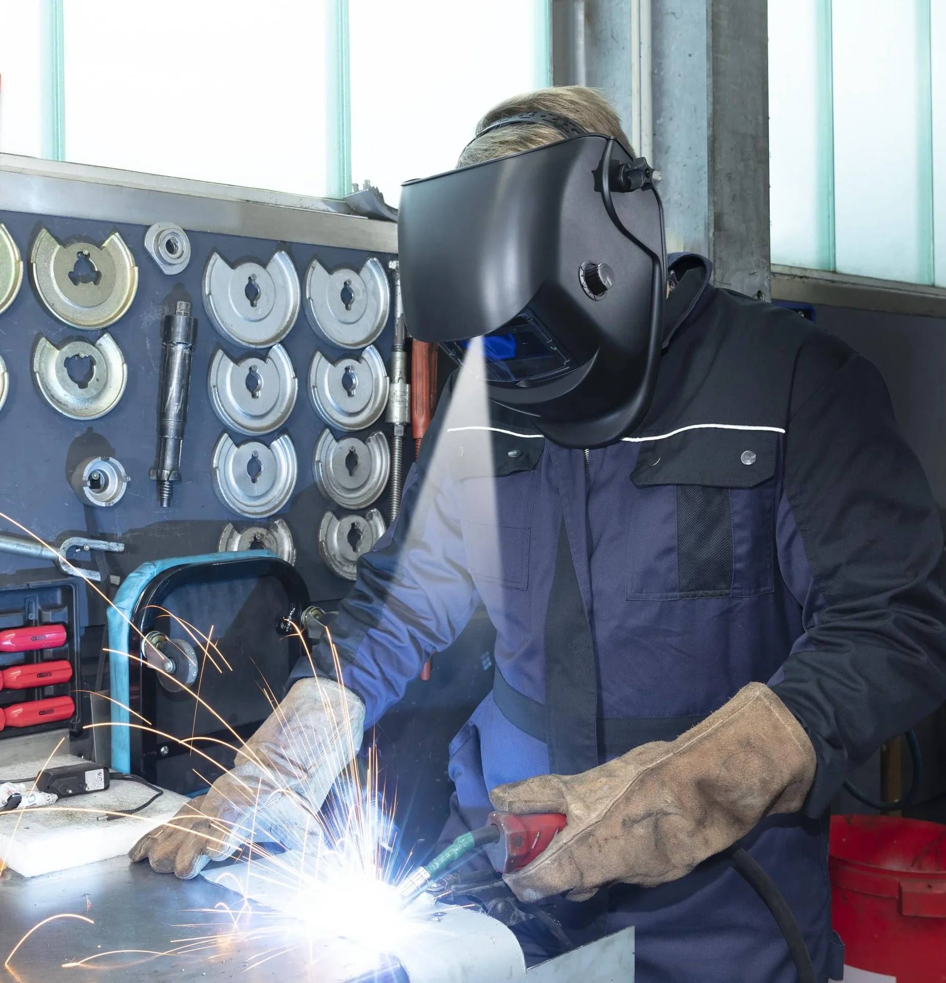 Westfalia Automatik Schweißhelm mit Zusatz LED-2