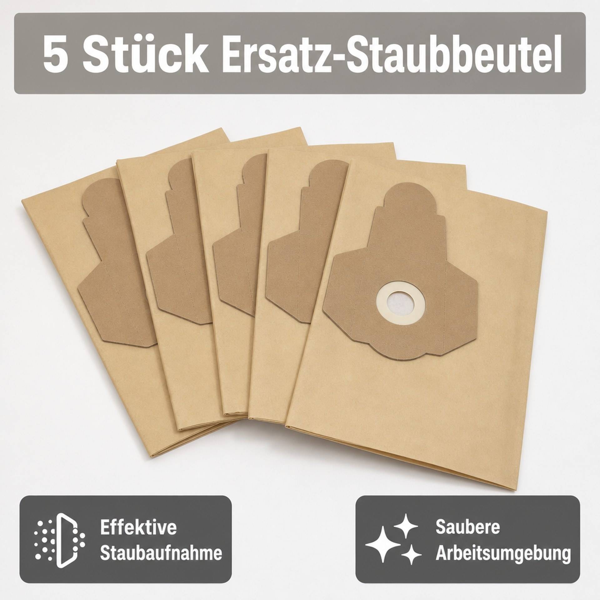Staubbeutel, 5 Stück für 18V Nass-/ Trockensauger WNTS Nr. 964760-1