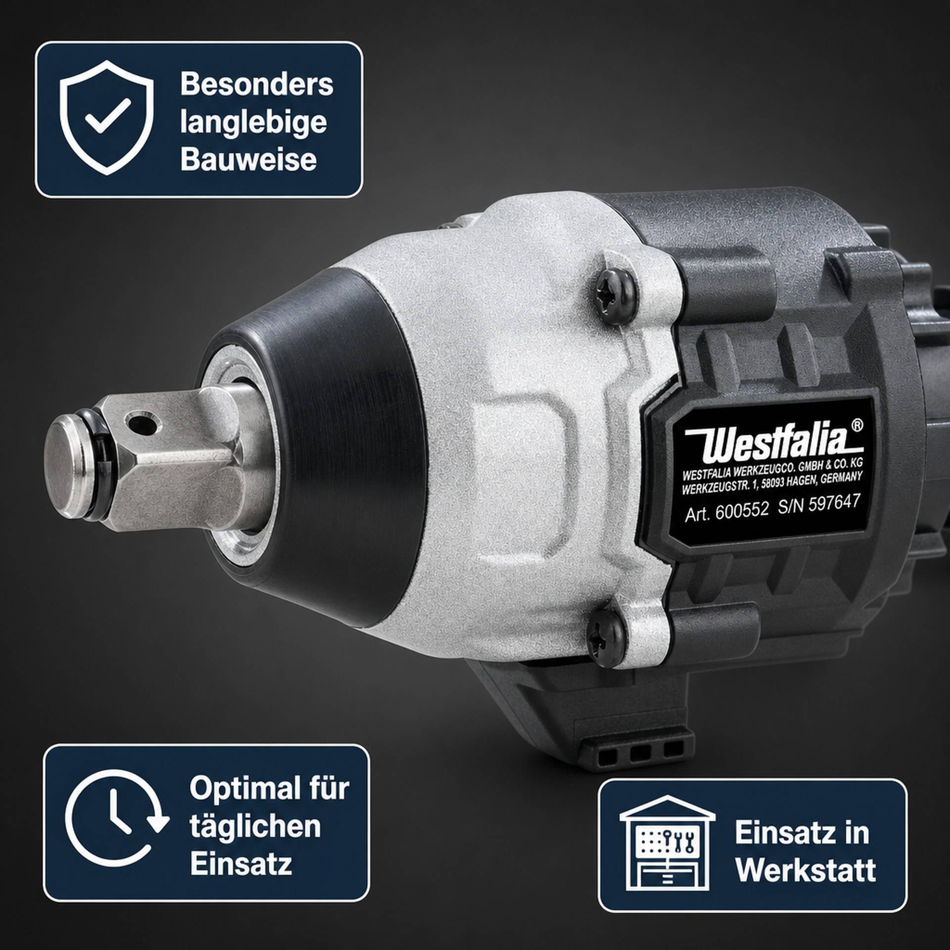 Westfalia Schlagschrauber Aufsatz für 18V Multi Power Tool-5