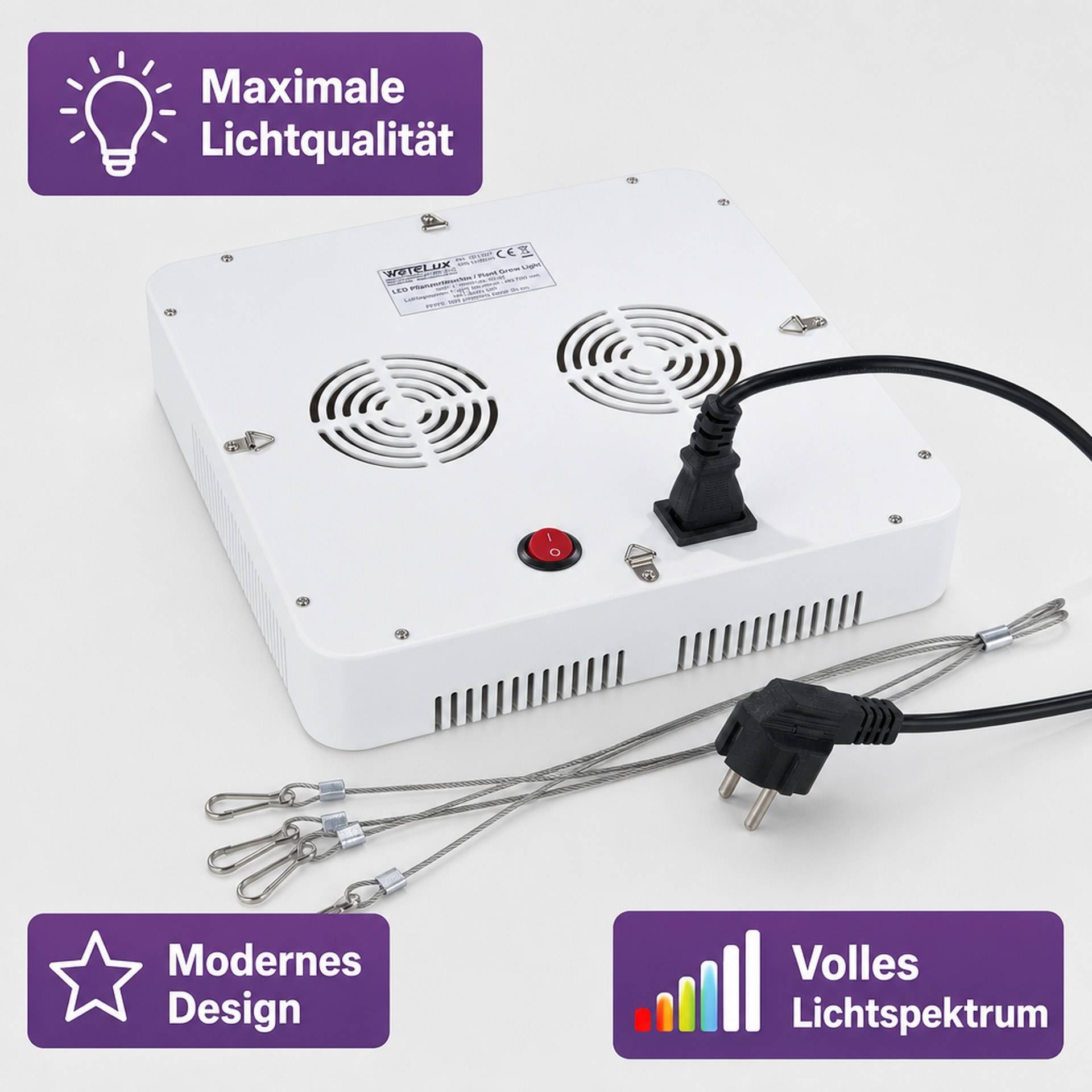 Westfalia Pflanzenlicht LED Leuchte 80 Watt, eckig-3