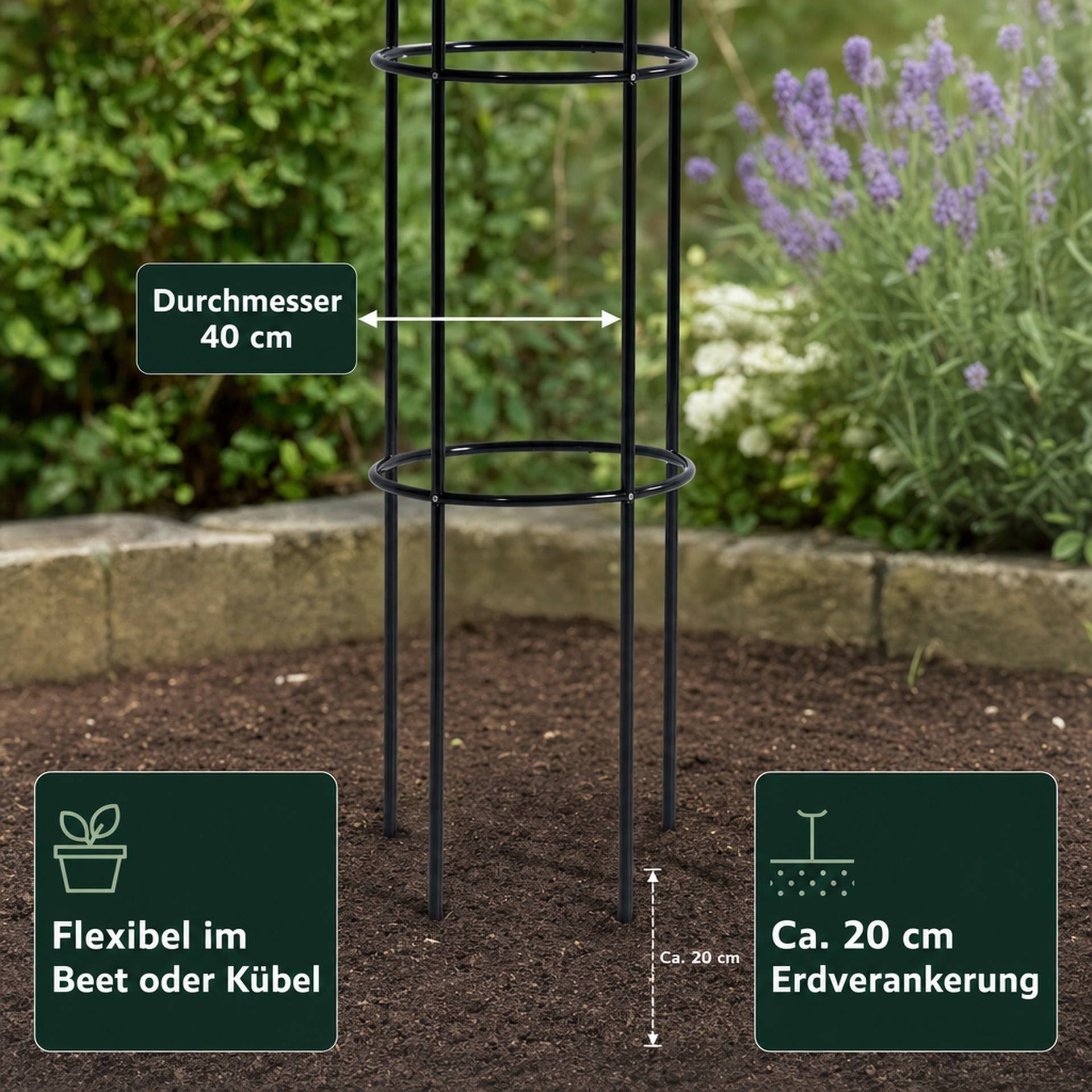 Westfalia Rank-Obelisk Ø 40 x 190 cm-3