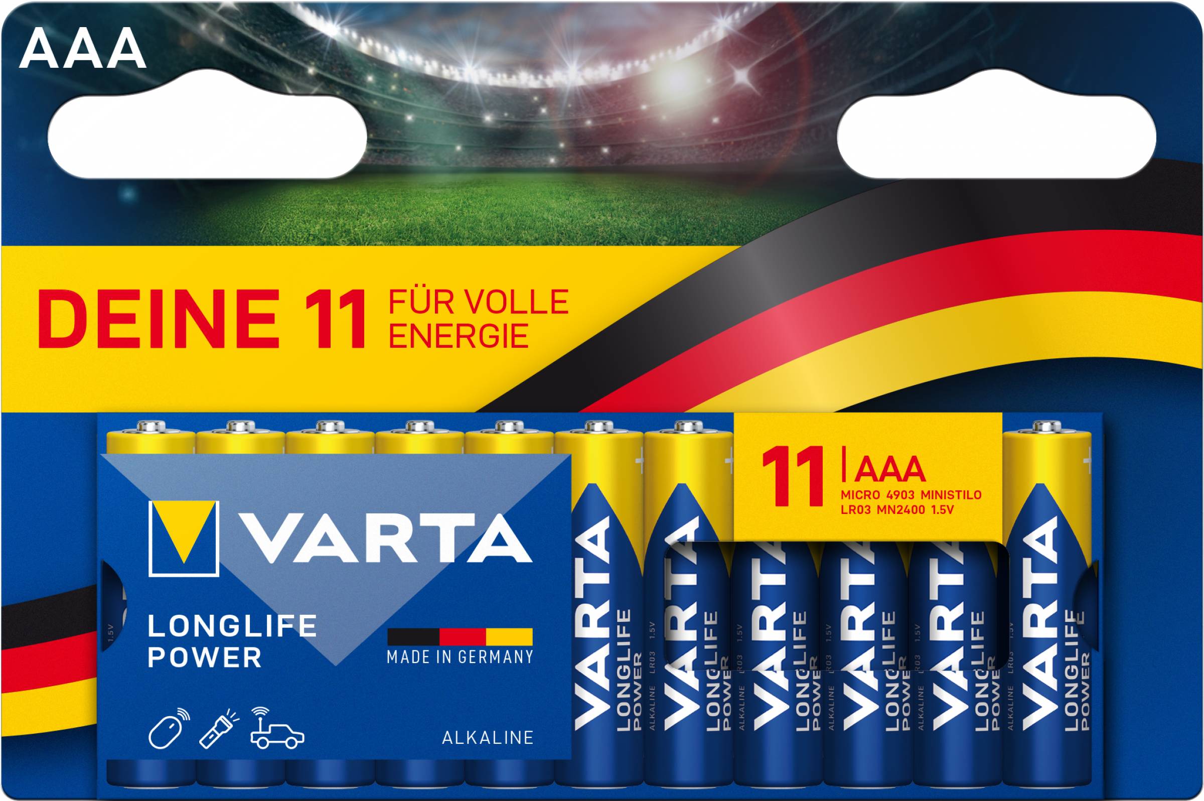 Varta Longlife Power Alkaline 4903-​LR03-AAA-Micro - 11er Blister-0