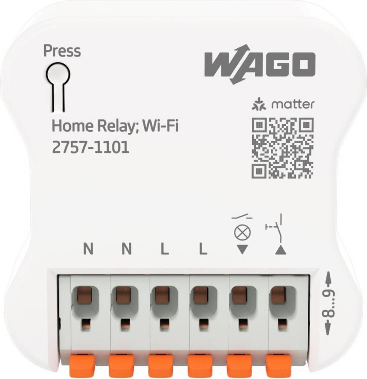 WAGO 2757-1101 Home Relay, 1DI/1DO, 16 A, weiß-0