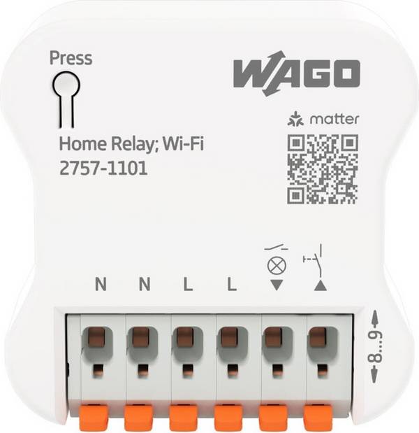 WAGO 2757-1101 Home Relay, 1DI/1DO, 16 A, weiß