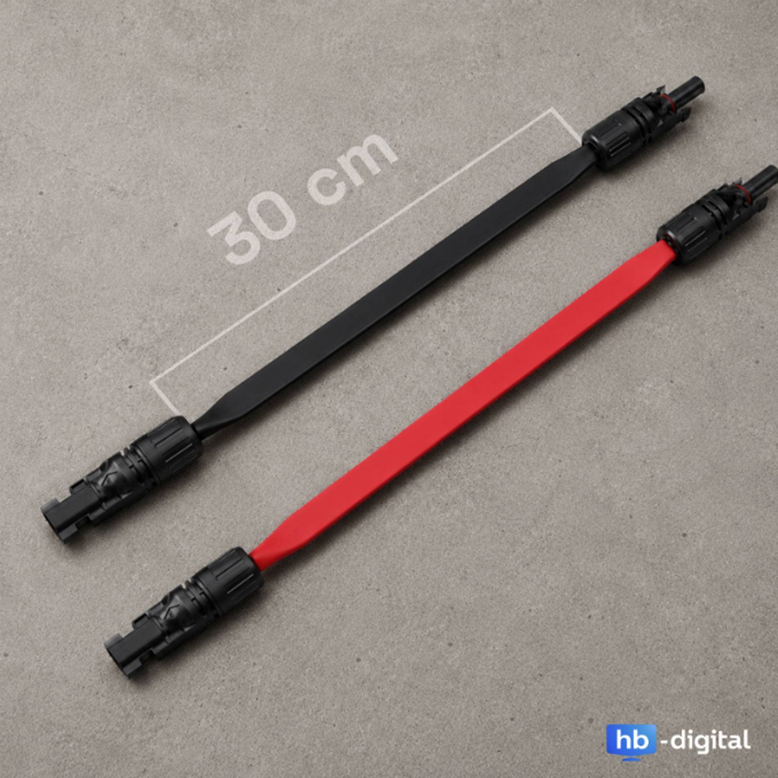 hb-digital 30cm PV Fensterdurchfuehrung 4mm2 1000V bis 30A schwarz-3