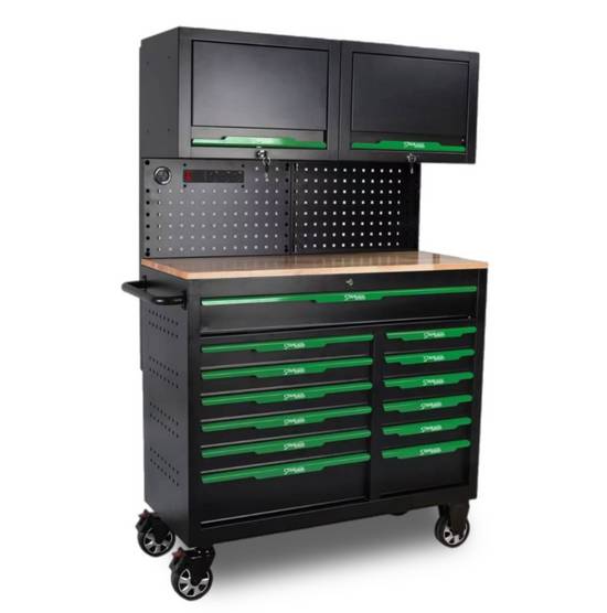 Stahlwerk Germany SW10 Mobile Werkstattstation XXL Werkzeugwagen mit Lochwand-0