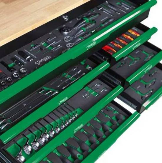 Stahlwerk Germany SW10 Mobile Werkstattstation XXL Werkzeugwagen mit Lochwand-2