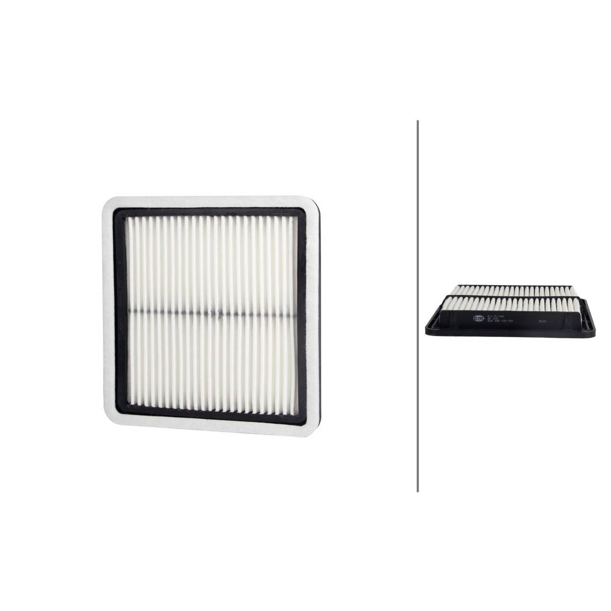Luftfilter-Einsatz 217 x 217 mm HELLA passend für u.a. SUBARU FORESTER-1