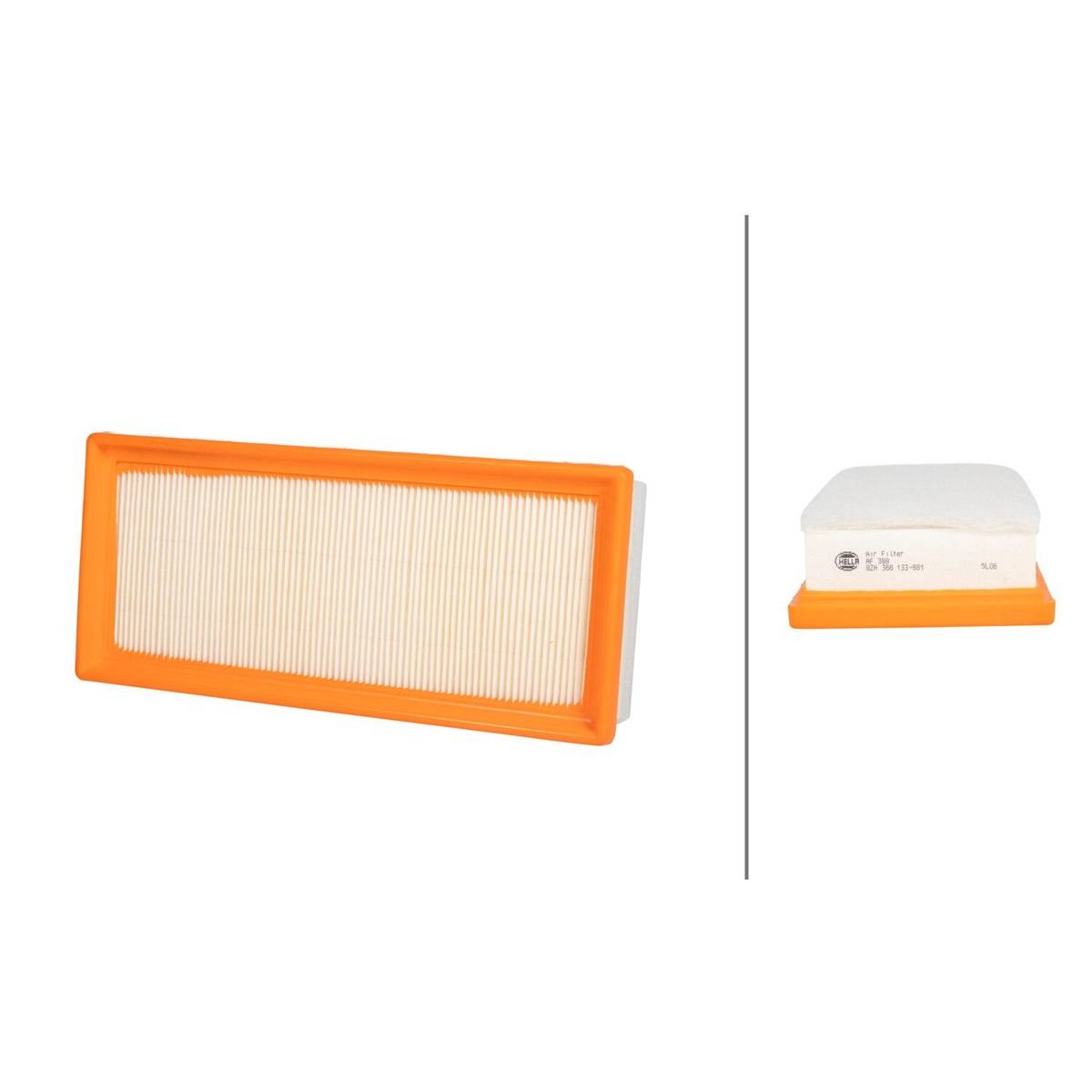 Luftfilter-Einsatz 306 x 135 mm HELLA passend für ALFA ROMEO 147-1