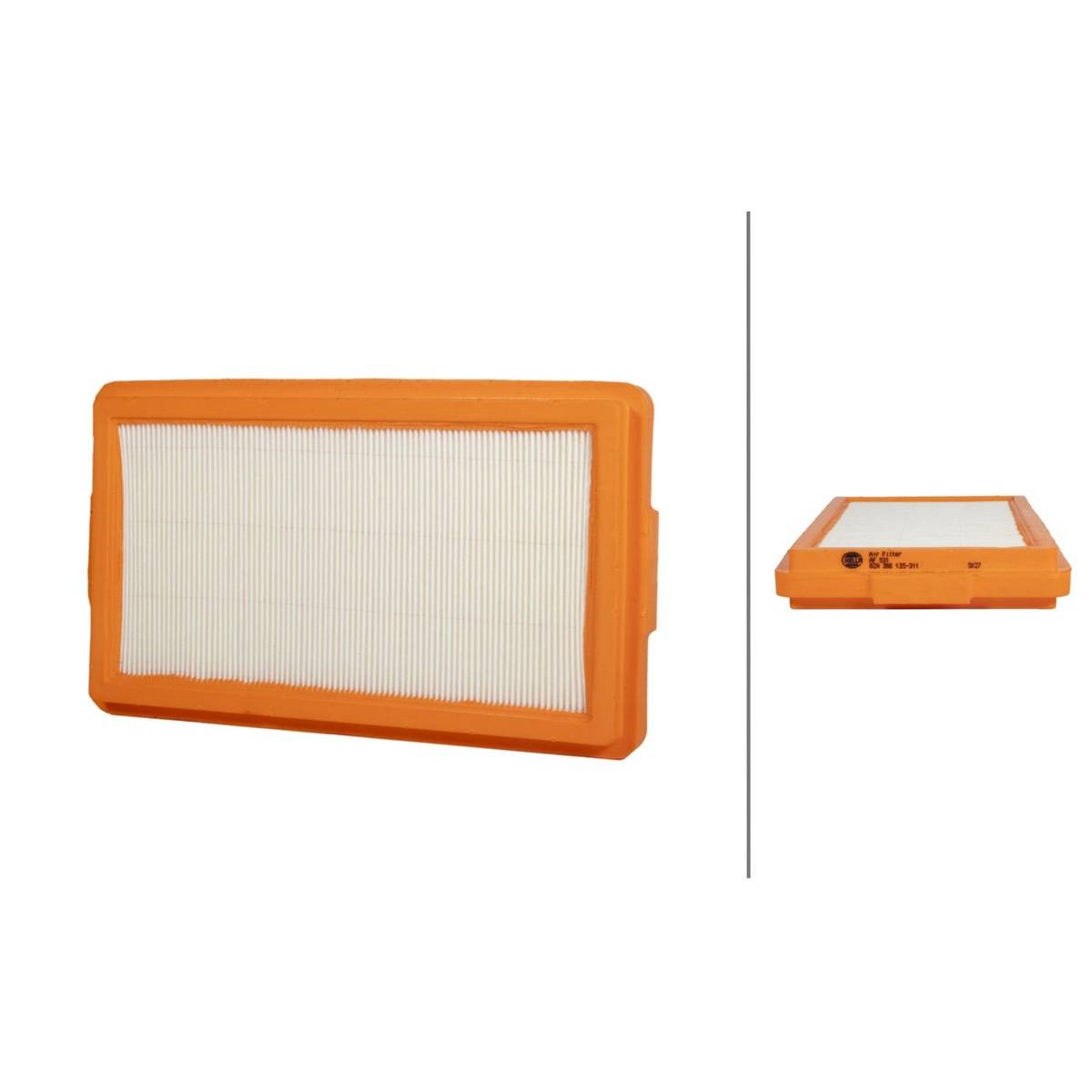 Luftfilter-Einsatz 320 x 182 mm HELLA IAM-Expertise passend für u.a. BMW 3er-1