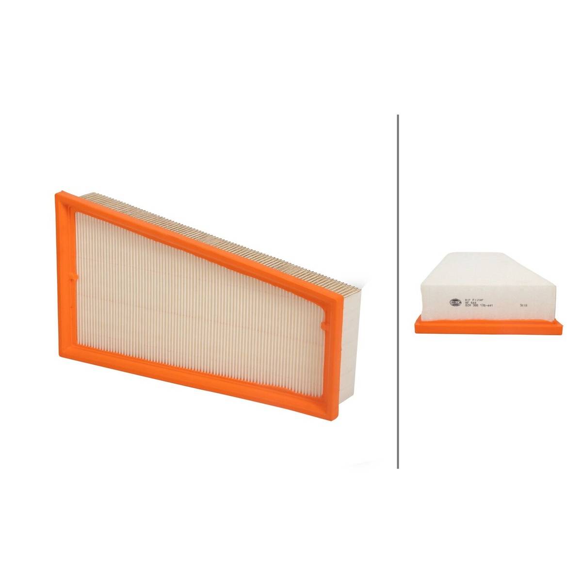 Luftfilter-Einsatz 317 x 173 mm HELLA passend für u.a. CITROËN XSARA-1