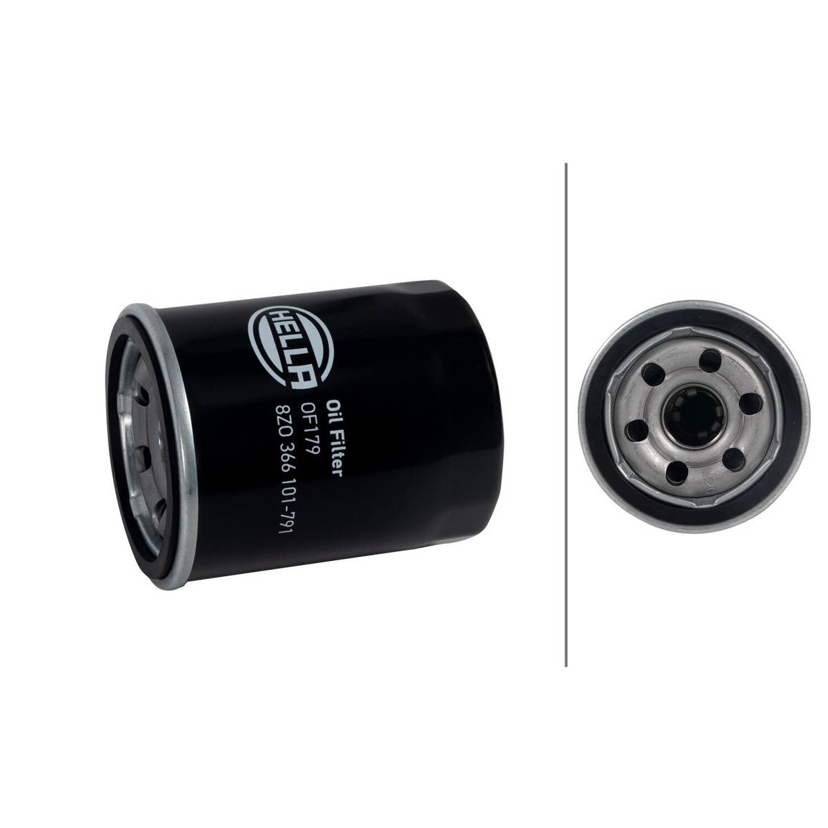 Ölfilter einfach anschraubbar Ø 68 mm HELLA passend für u.a. MAZDA 626-1