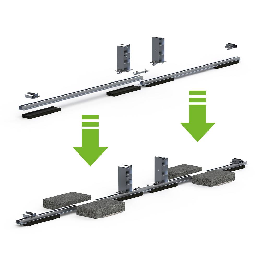 Offgridtec Flachdach Befestigungsset Ballast Montagekit Ost-West 10 Module-3