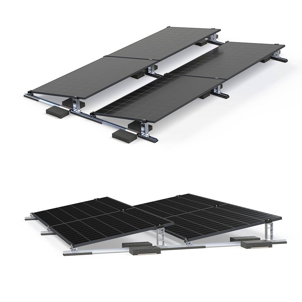 Offgridtec Flachdach Befestigungsset Ballast Montagekit Ost-West 10 Module-4