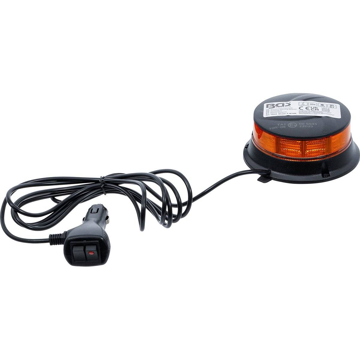 BGS 70342 Rundumkennleuchte gelb mit Magnet Ø130mm 12 V / 24 V-0