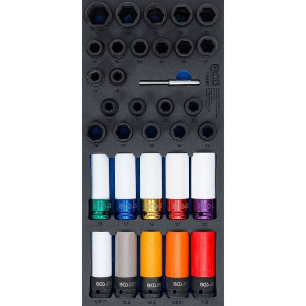 BGS 74557 Werkstattwageneinlage Radschrauben 1/2", 33-tlg.