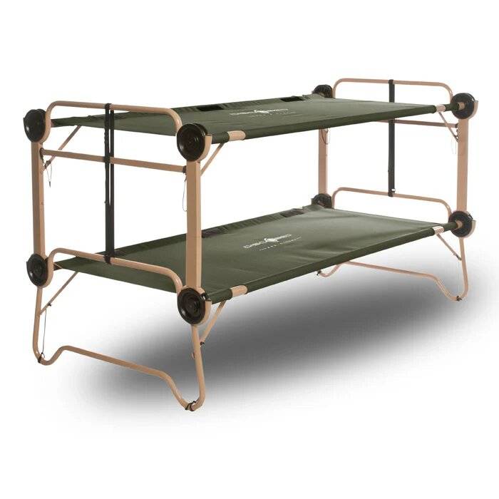 Arm-O-Bunk Etagenbett Olivgrün, Belastbarkeit 272 kg pro Bett, inkl. Seitentaschen-1