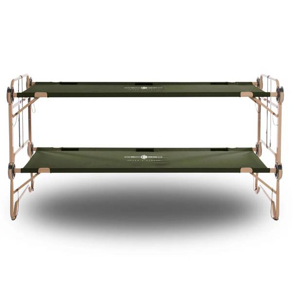 Arm-O-Bunk Etagenbett Olivgrün, Belastbarkeit 272 kg pro Bett, inkl. Seitentaschen