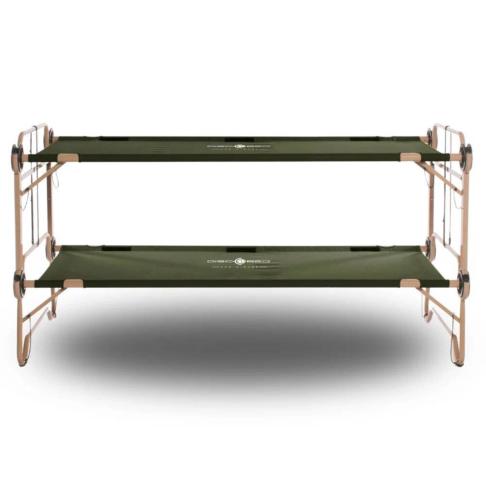 Arm-O-Bunk Etagenbett Olivgrün, Belastbarkeit 272 kg pro Bett, inkl. Seitentaschen-0