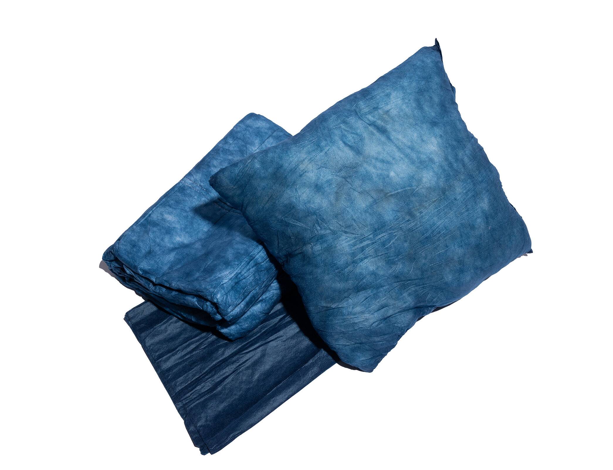 Katastrophenhilfe-Bett-Set Premium, 3-teilig, Baumwollfüllung, blau-1