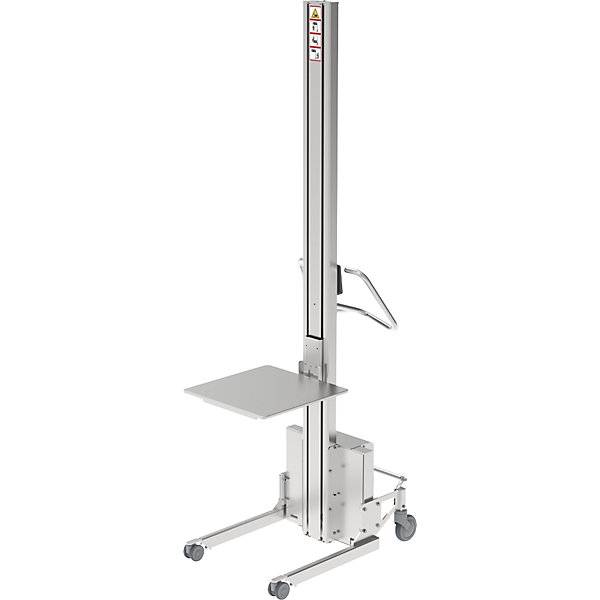 Minilift Edelstahlplattform 500 x 500 mm Hubbereich 2050 mm Tragkraft 110 kg. Edmolift AB 87535149-0