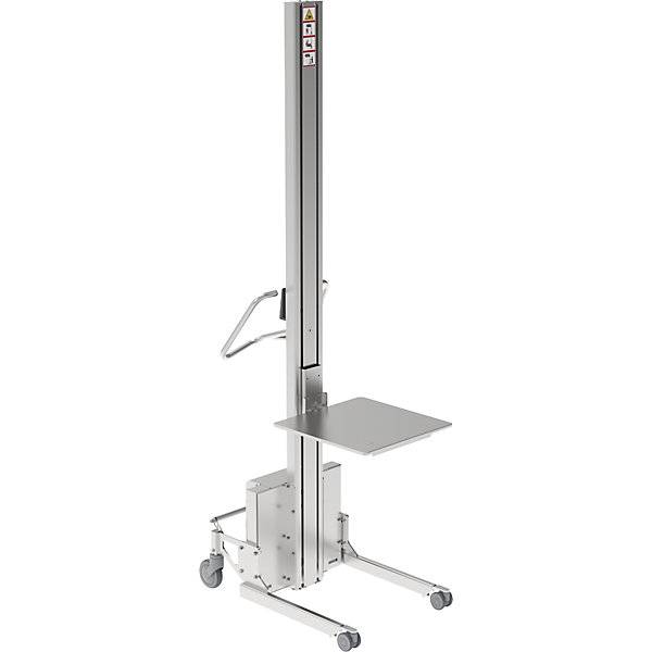 Minilift Edelstahlplattform 500 x 500 mm Hubbereich 2050 mm Tragkraft 110 kg. Edmolift AB 87535149-3